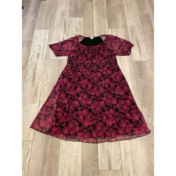 Terra & Sky plus size ￼floral midi dress size 2X - Picture 1 of 12